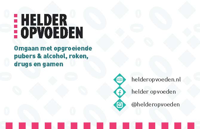 Visitekaartje Helder Opvoeden (set 50 stuks)