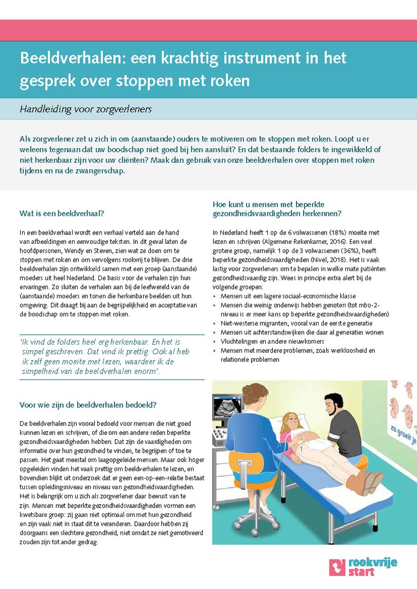 Handleiding beeldverhalen: een krachtig instrument in het gesprek over stoppen met roken