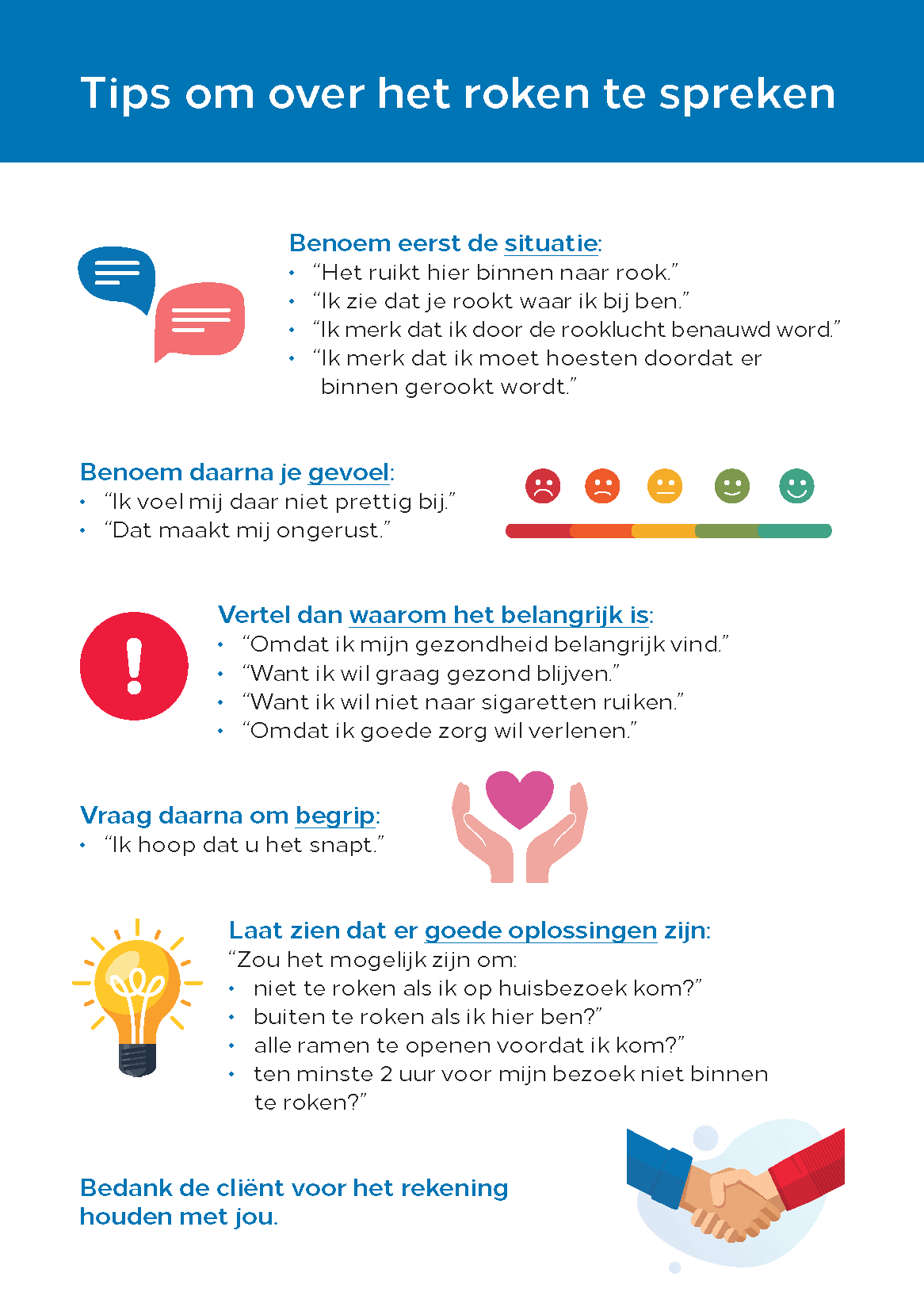 Rookvrije Thuiszorg: Flyer voor medewerkers