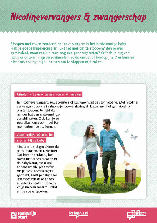Folder Nicotinevervangers en zwangerschap