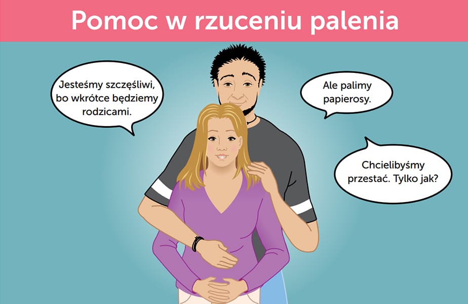 Beeldverhaal 'Hulp bij stoppen met roken' voor zwangere vrouwen en partners | Pools