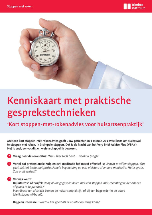 Kenniskaart met praktische gesprekstechnieken