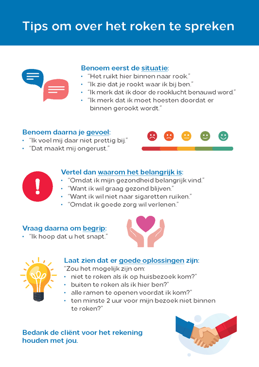 Rookvrije Thuiszorg: Flyer voor medewerkers